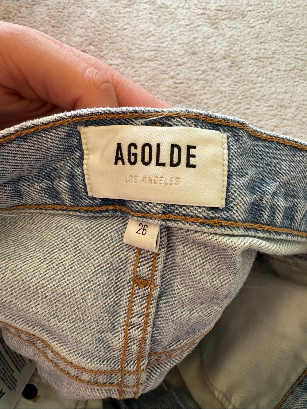 Agolde light wash Mila high rise shorts - Picture 3 of 3